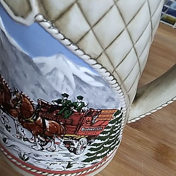 Budweiser vintage 1985 Anheuser-Busch Inc Clydesdales Ceramarte beer ste… - Picture 8 of 12